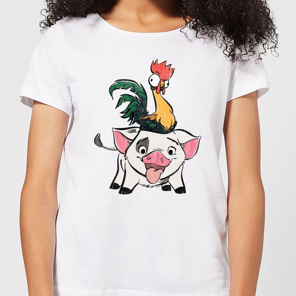 Moana Hei Hei and Pua Women's T-Shirt - White