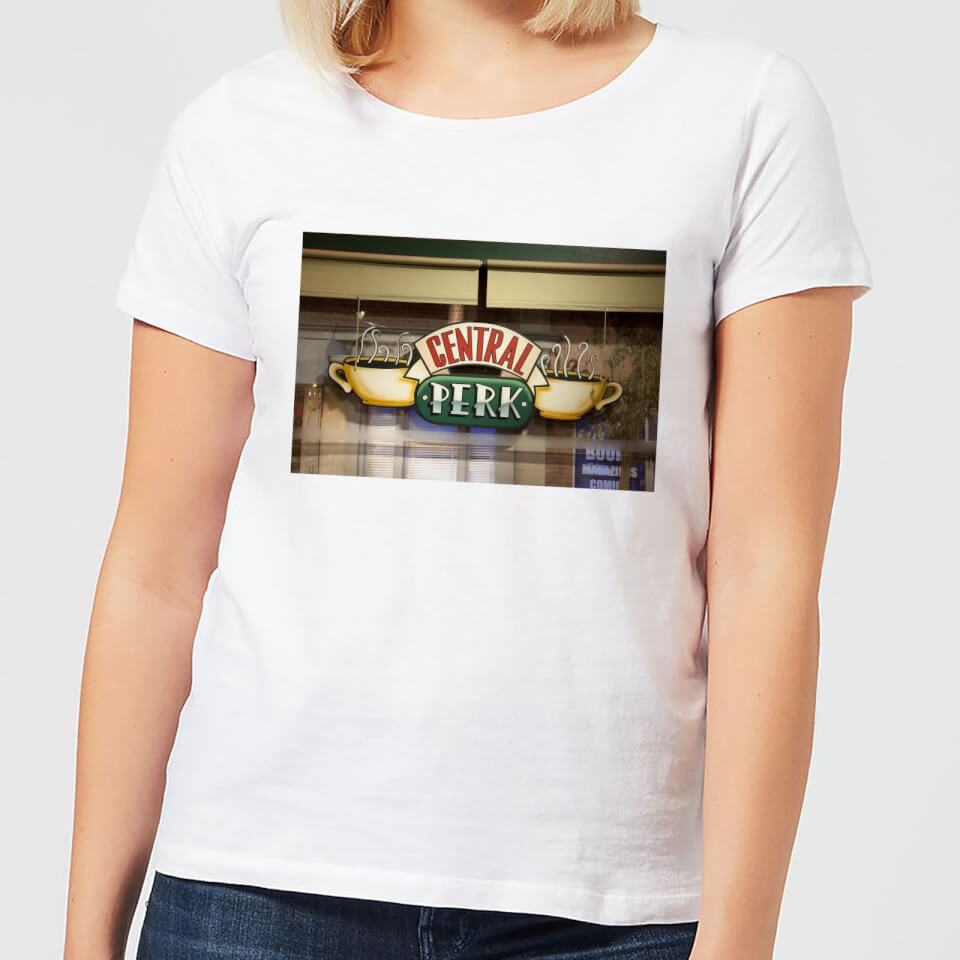 Friends Central Perk Coffee Sign Women's T-Shirt - White