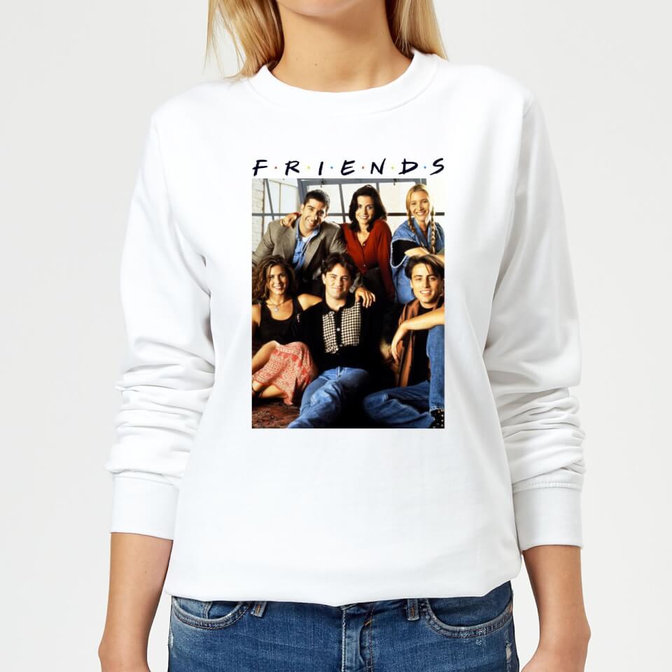 Friends Vintage Character Shot Women's Sweatshirt - White