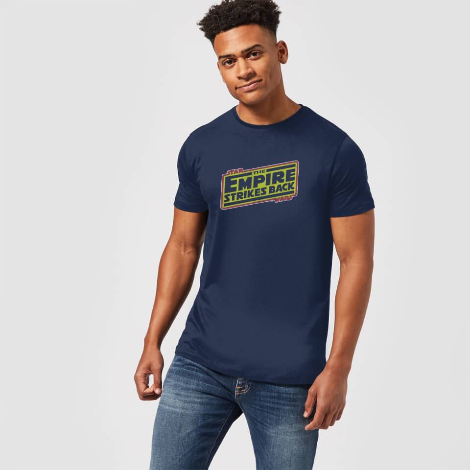 Star Wars Empire Strikes Back Logo Men's T-Shirt - Navy 1