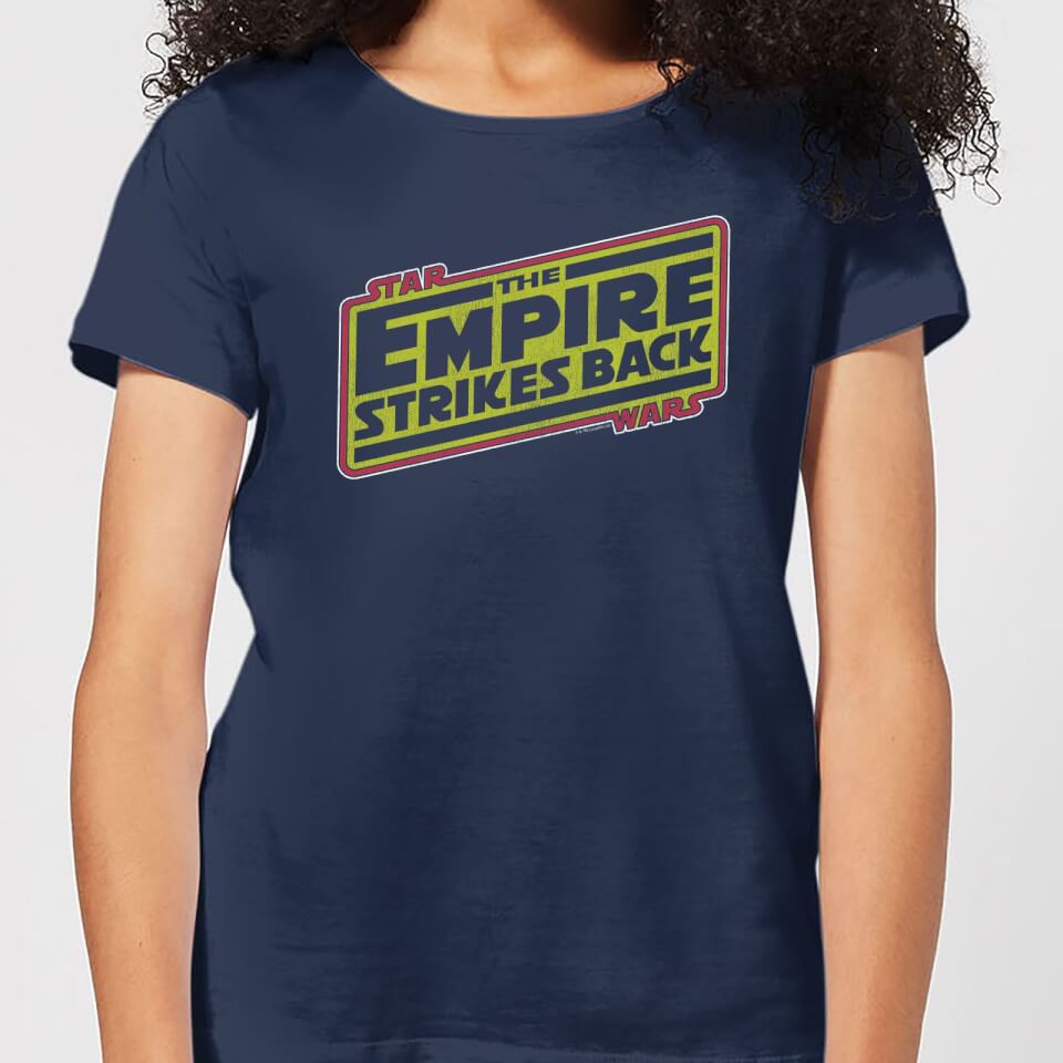 Star Wars Empire Strikes Back Logo Women's T-Shirt - Navy