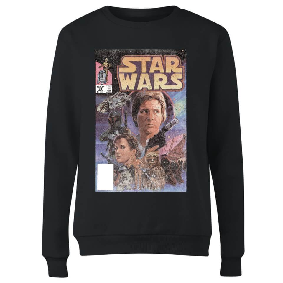 Star Wars Classic Comic Book Cover Women's Sweatshirt - Black 2