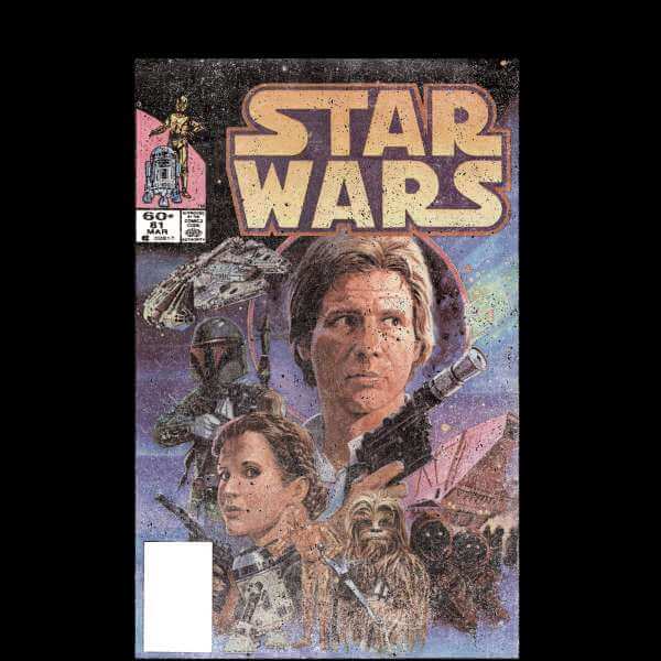 Star Wars Classic Comic Book Cover Women's Sweatshirt - Black 0