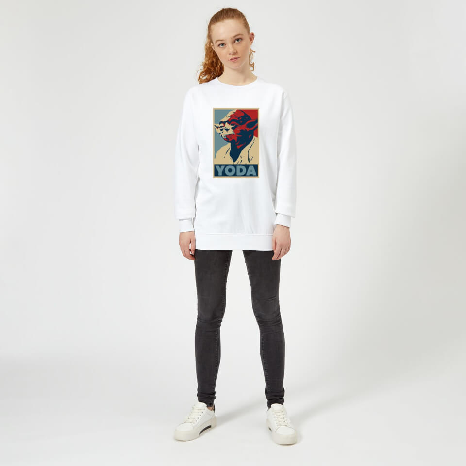 Star Wars Yoda Poster Women's Sweatshirt - White 1