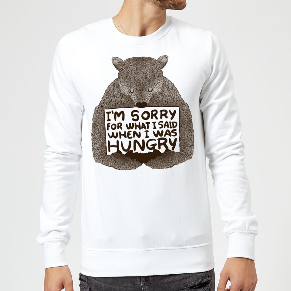 Tobias Fonseca Sorry for What I Said When I Was Hungry Sweatshirt - White
