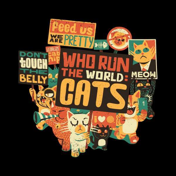Tobias Fonseca Who Run The World? Cats. Sweatshirt - Black