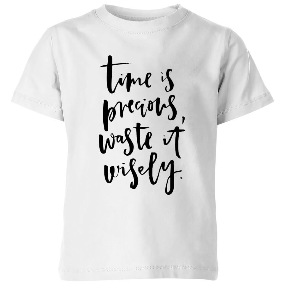 PlanetA444 Time Is Precious Kids' T-Shirt - White