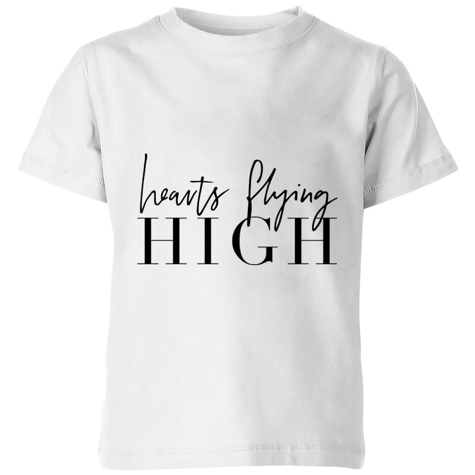 PlanetA444 Hearts Flying High Kids' T-Shirt - White