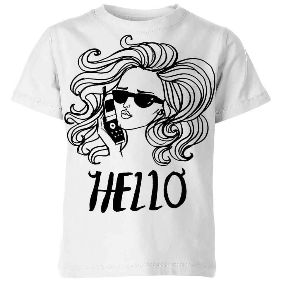 Rock On Ruby Hello Kids' T-Shirt - White