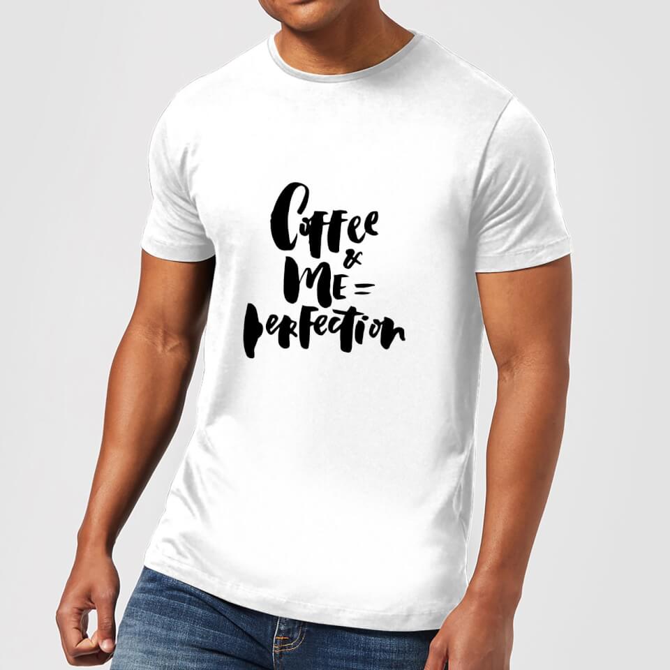PlanetA444 Coffee+me=perfection Men's T-Shirt - White
