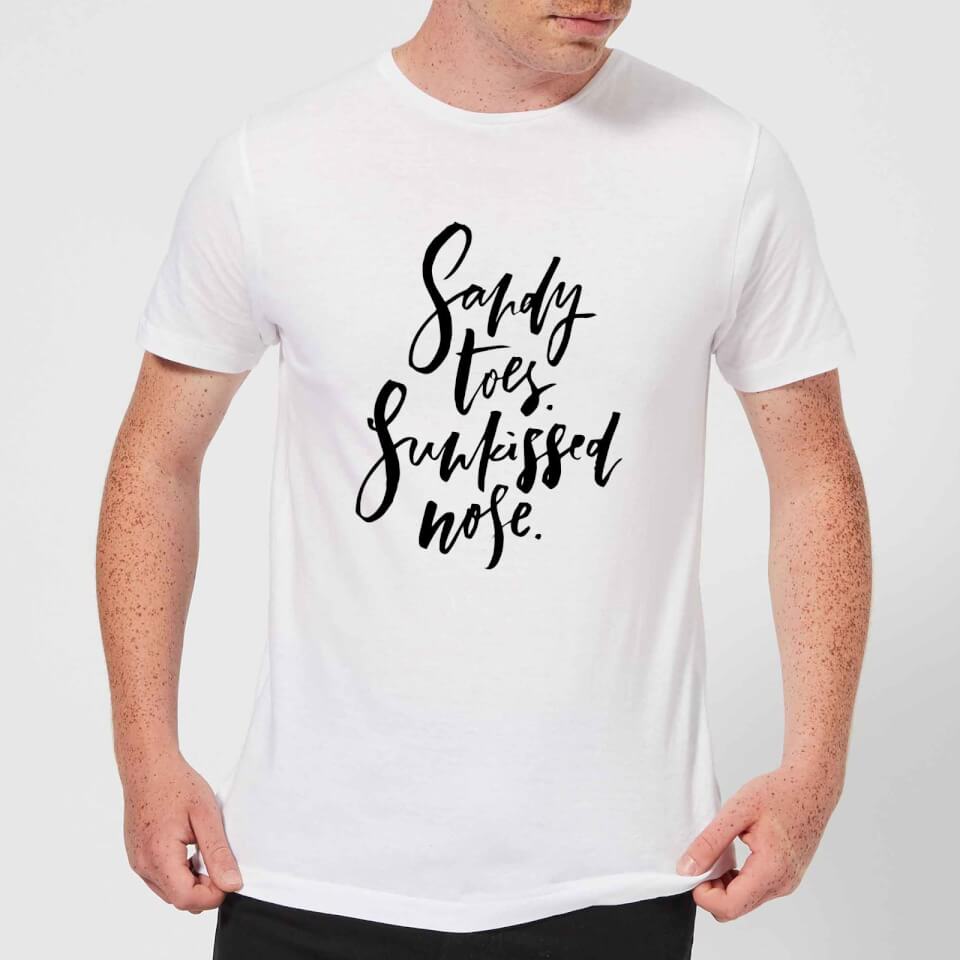 PlanetA444 Sandy Toes Sunkissed Nose Men's T-Shirt - White