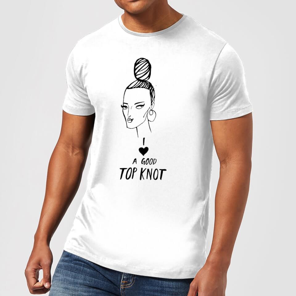 Rock On Ruby I Love A Good Top Knot Men's T-Shirt - White