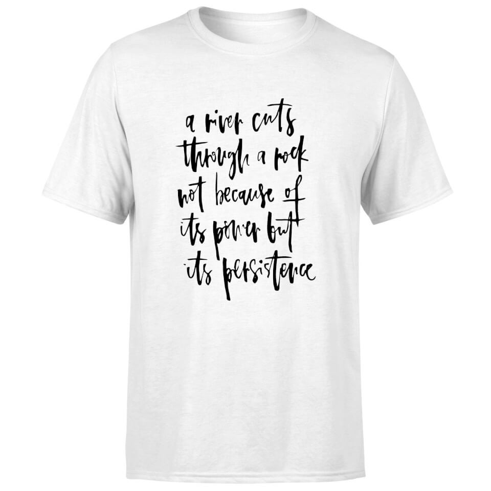PlanetA444 A River Cuts Through A Rock Men's T-Shirt - White