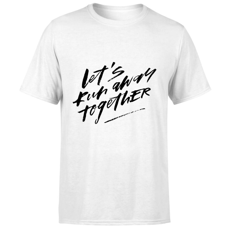 PlanetA444 Let' Run Away Together Men's T-Shirt - White