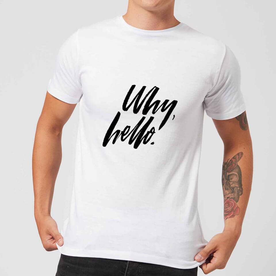 PlanetA444 Why Hello. Men's T-Shirt - White