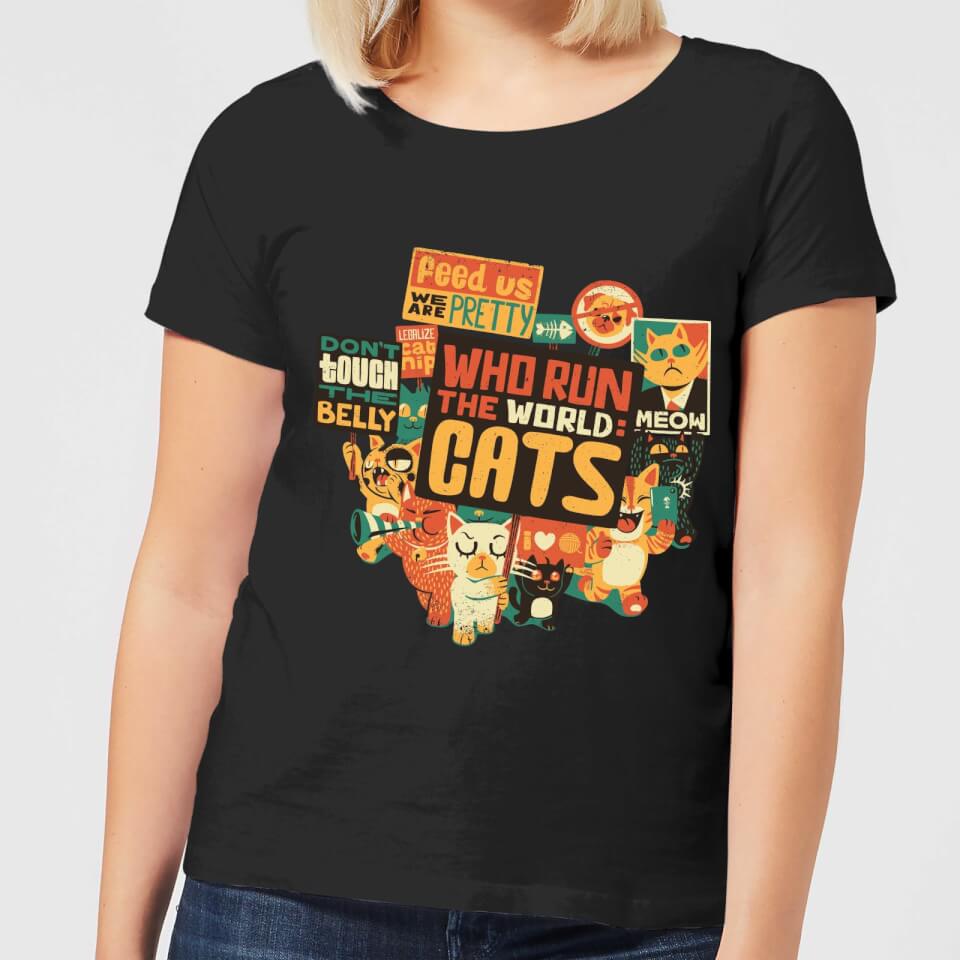 Who Run The World? Cats. Women's T-Shirt - Black