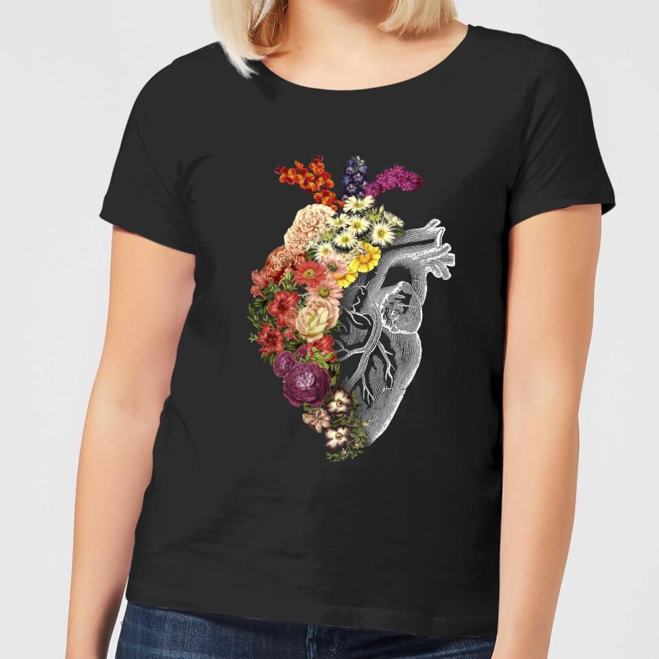 Flower Heart Spring Women's T-Shirt - Black
