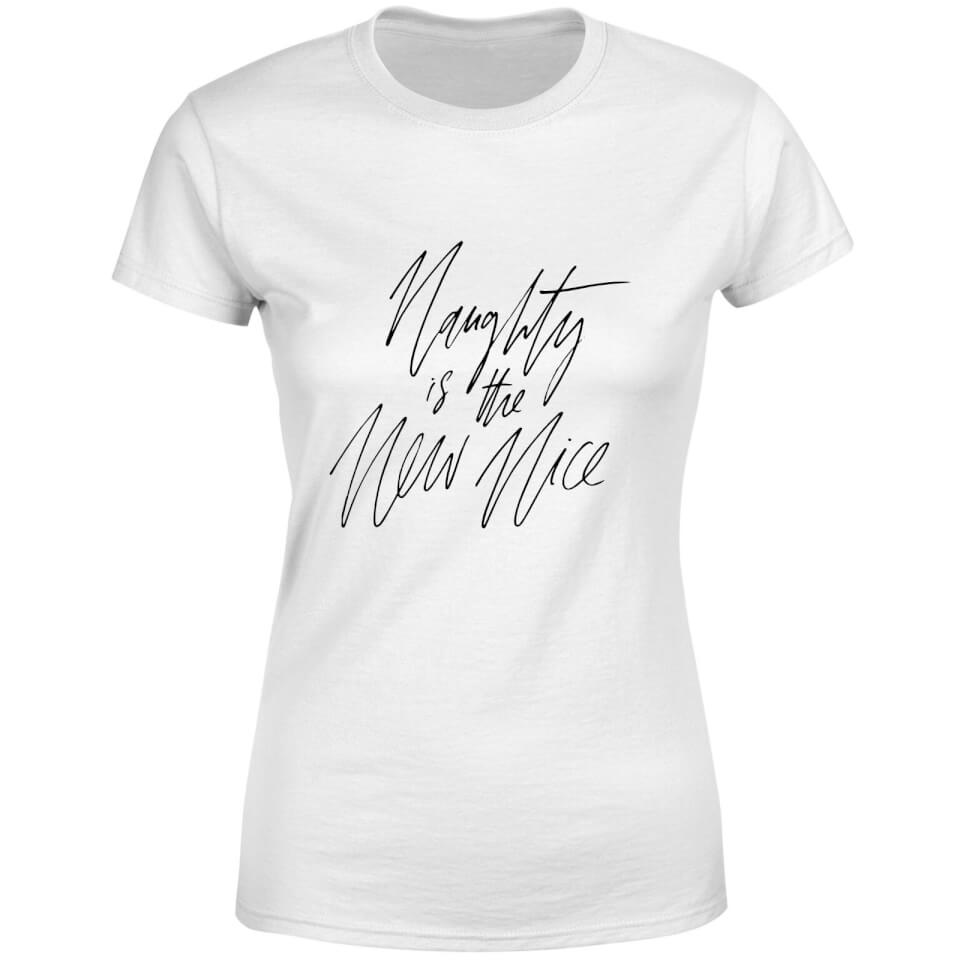 Naughty Is The New Nice Women's T-Shirt - White 3