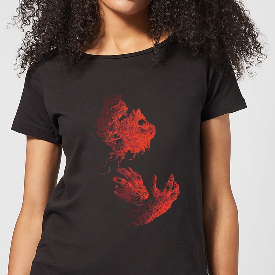 Universal Monsters The Wolfman Illustrated Women's T-Shirt - Black