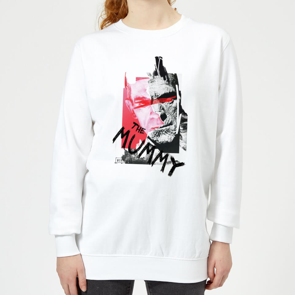 Universal Monsters The Mummy Collage Women's Sweatshirt - White