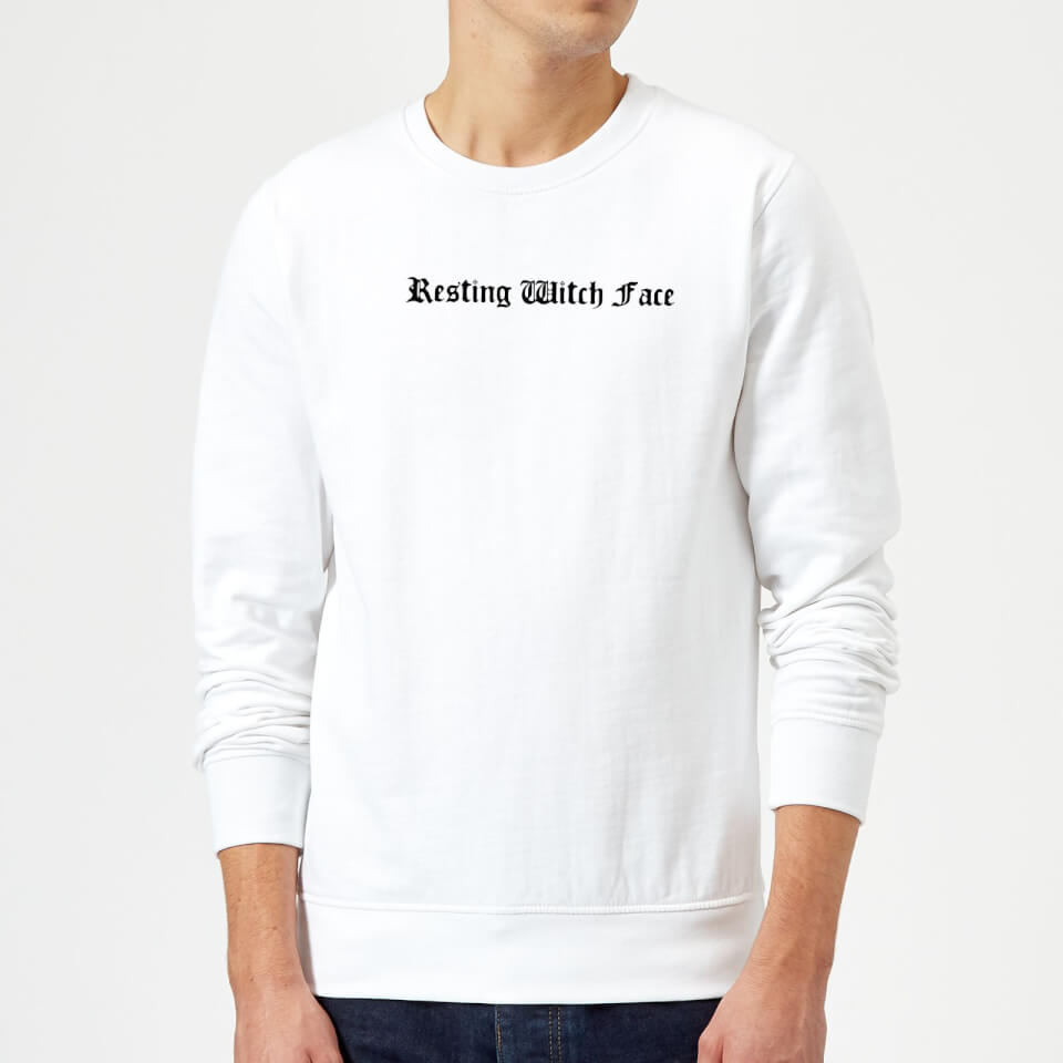 Resting Witch Face Sweatshirt - White
