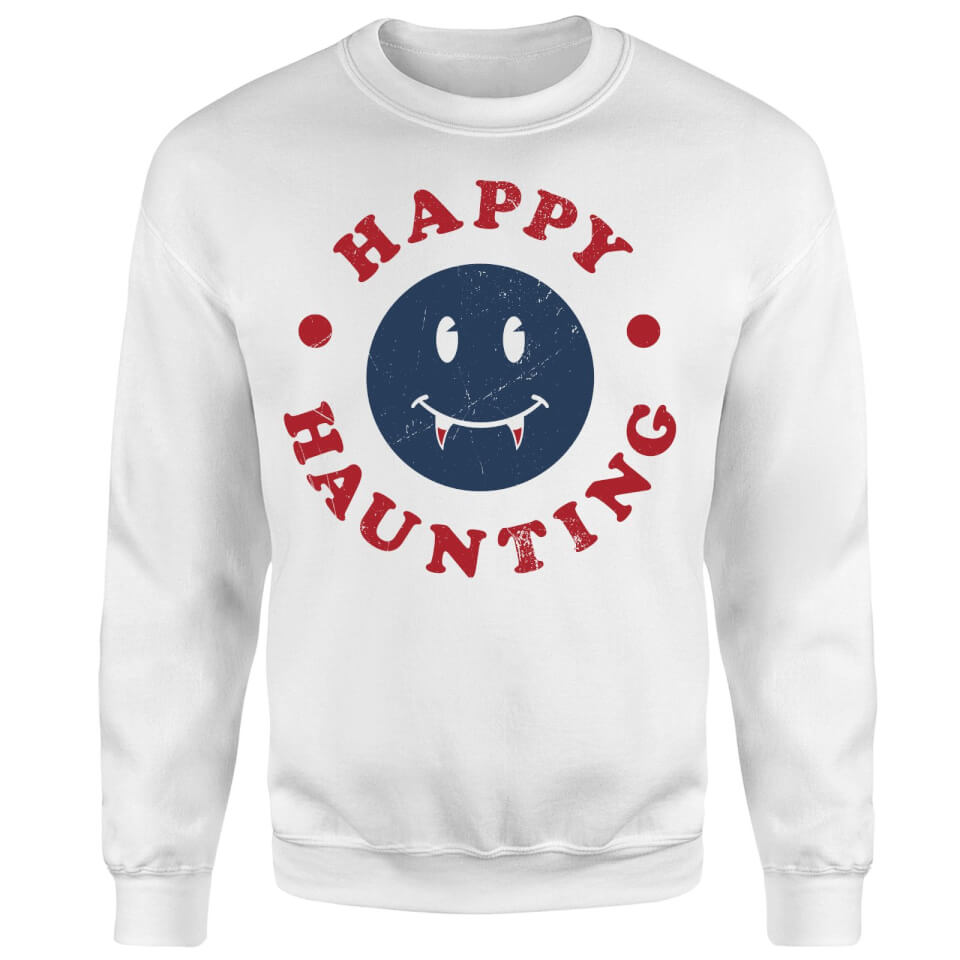 Happy Haunting Fang Sweatshirt - White