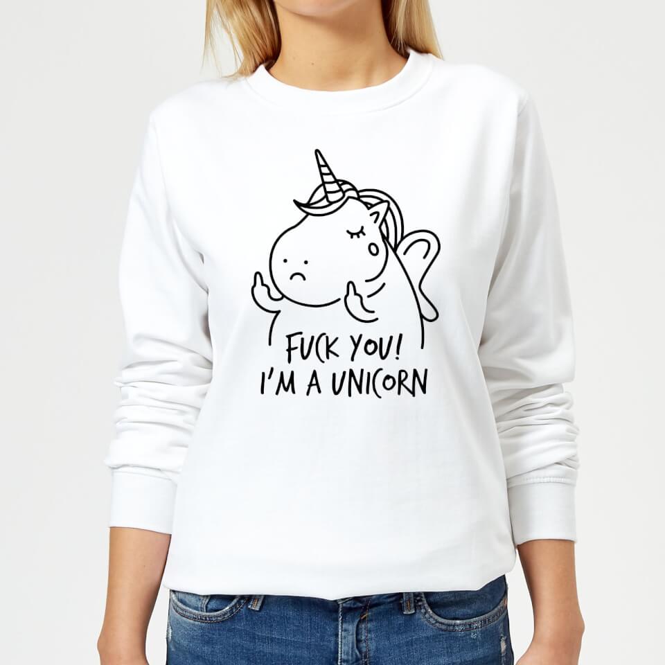 F*** You! I'm A Unicorn Women's Sweatshirt - White