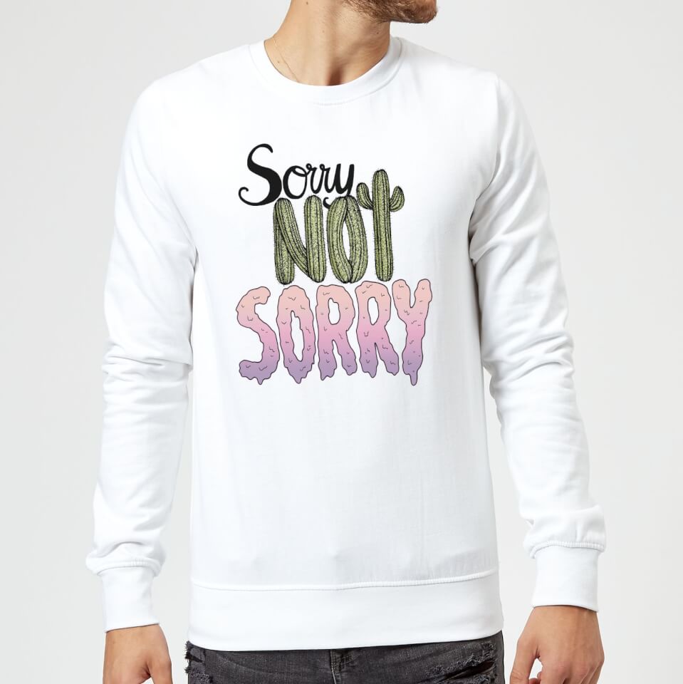 Barlena Sorry Not Sorry Sweatshirt - White