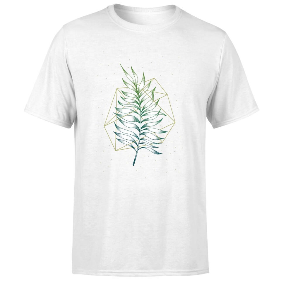 Barlena Geometry and Nature Men's T-Shirt - White 3