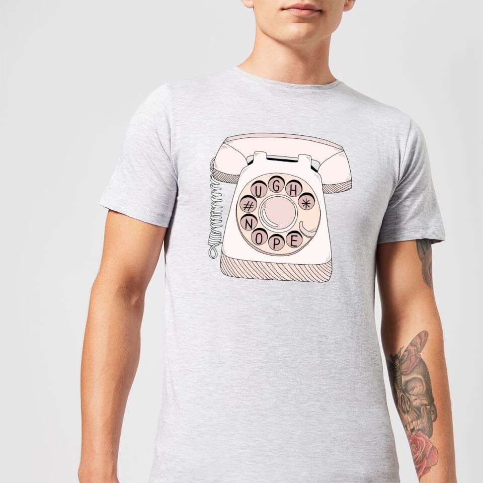 Barlena Phone Call Men's T-Shirt - Grey
