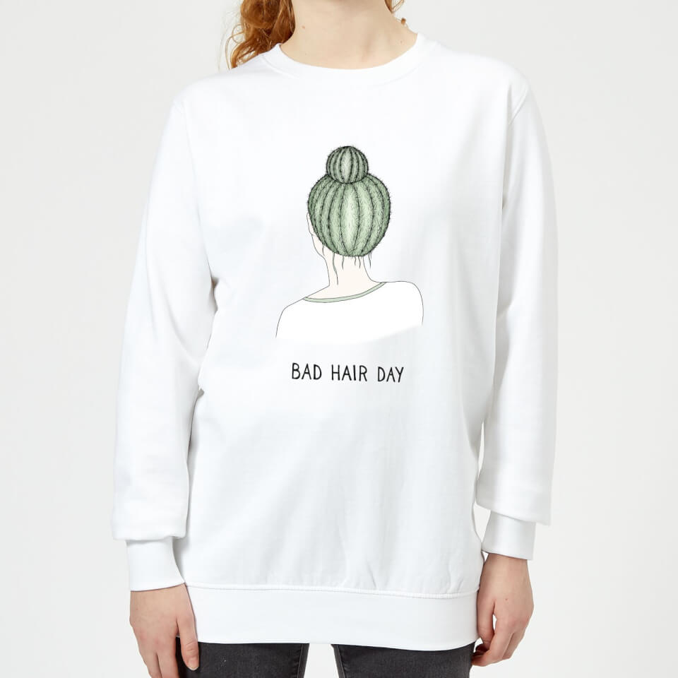 Barlena Bad Hair Day Women's Sweatshirt - White