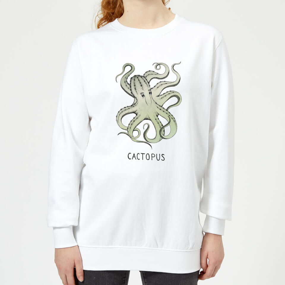 Barlena Cactopus Women's Sweatshirt - White