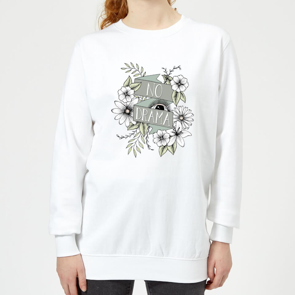 Barlena No Drama Women's Sweatshirt - White