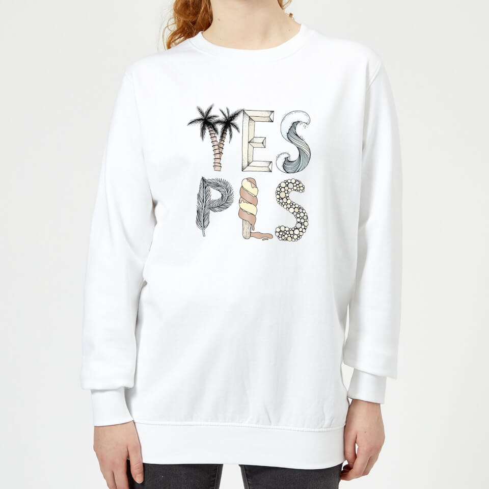 Barlena Yes Please Women's Sweatshirt - White