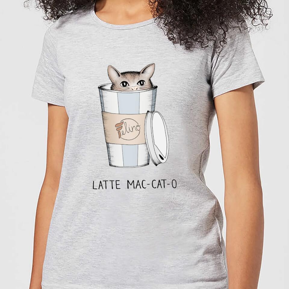 Barlena Latte Mac-Cat-O Women's T-Shirt - Grey