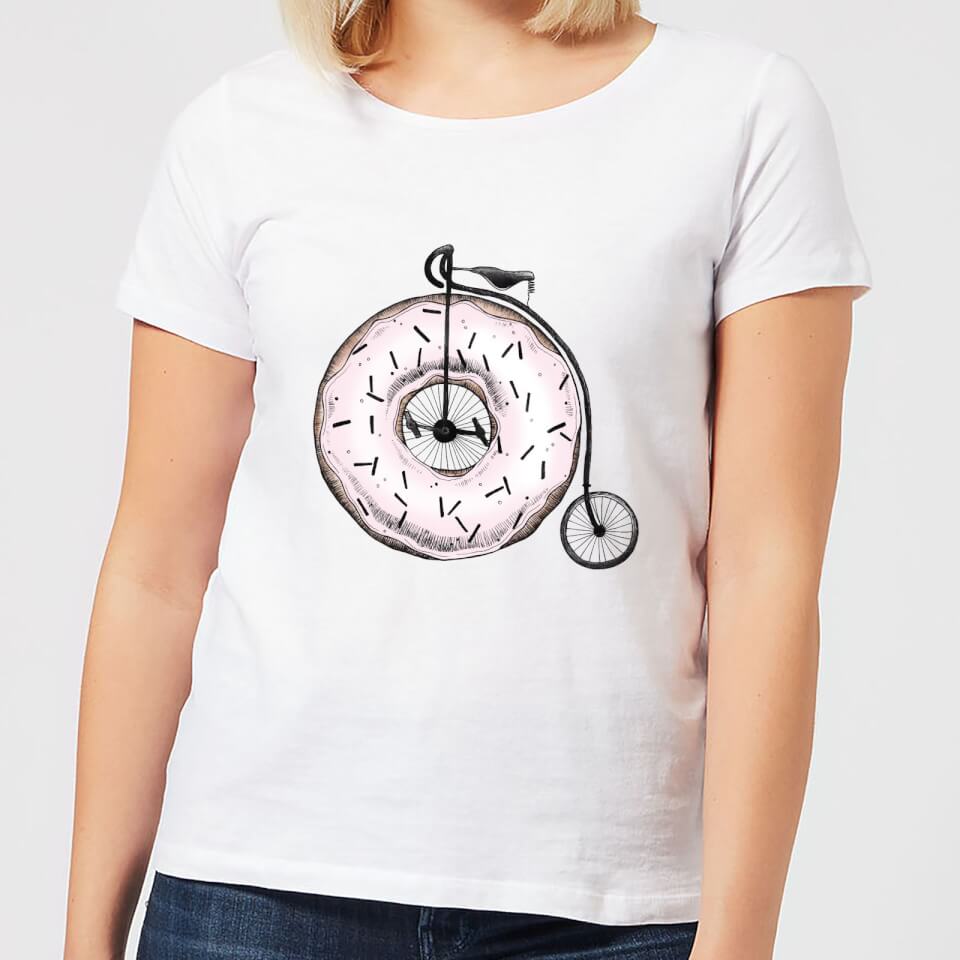 Barlena Donut Ride My Bicycle Women's T-Shirt - White