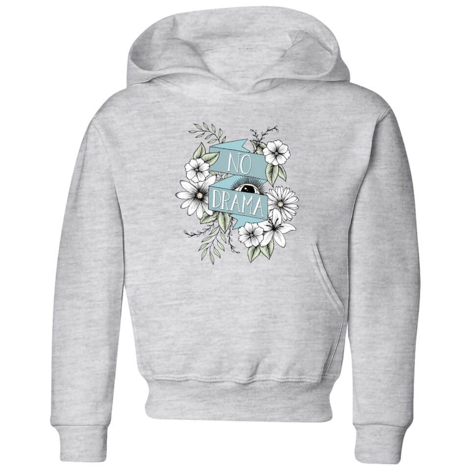 Barlena No Drama Kids' Hoodie - Grey
