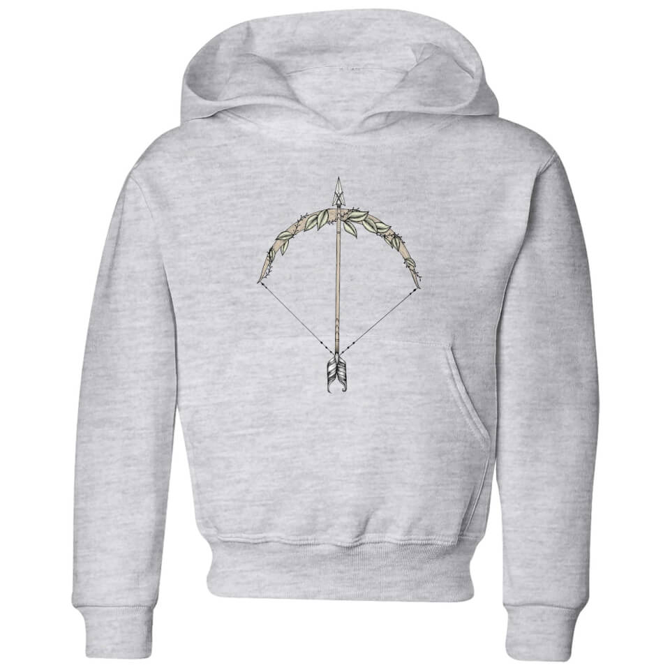 Barlena Bow and Arrow Kids' Hoodie - Grey