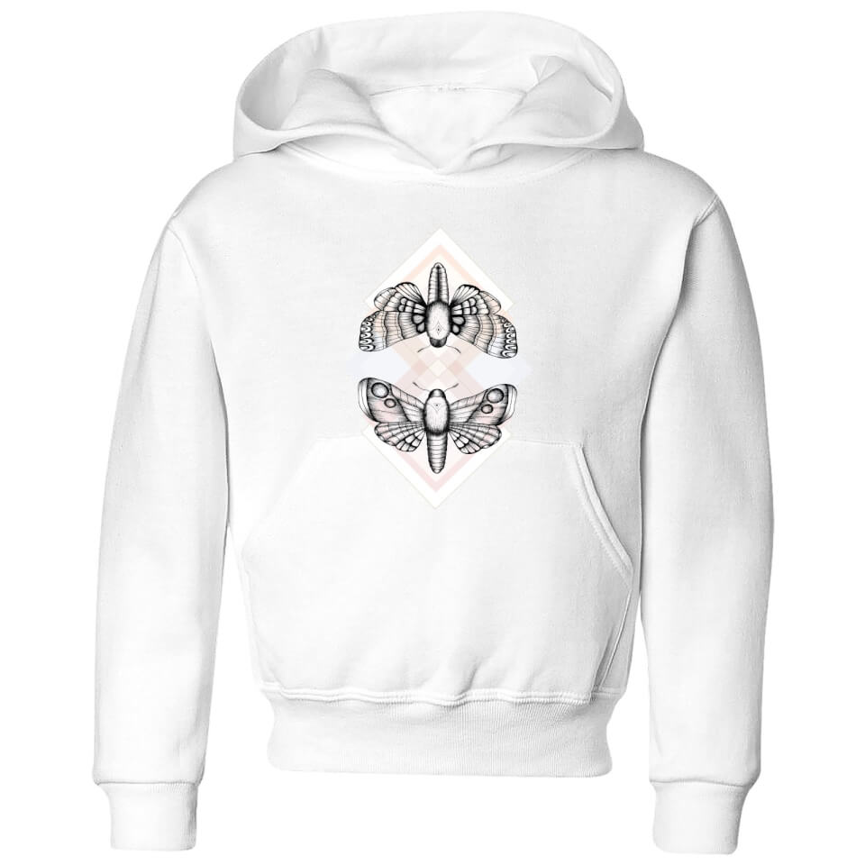 Barlena Moth Kids' Hoodie - White