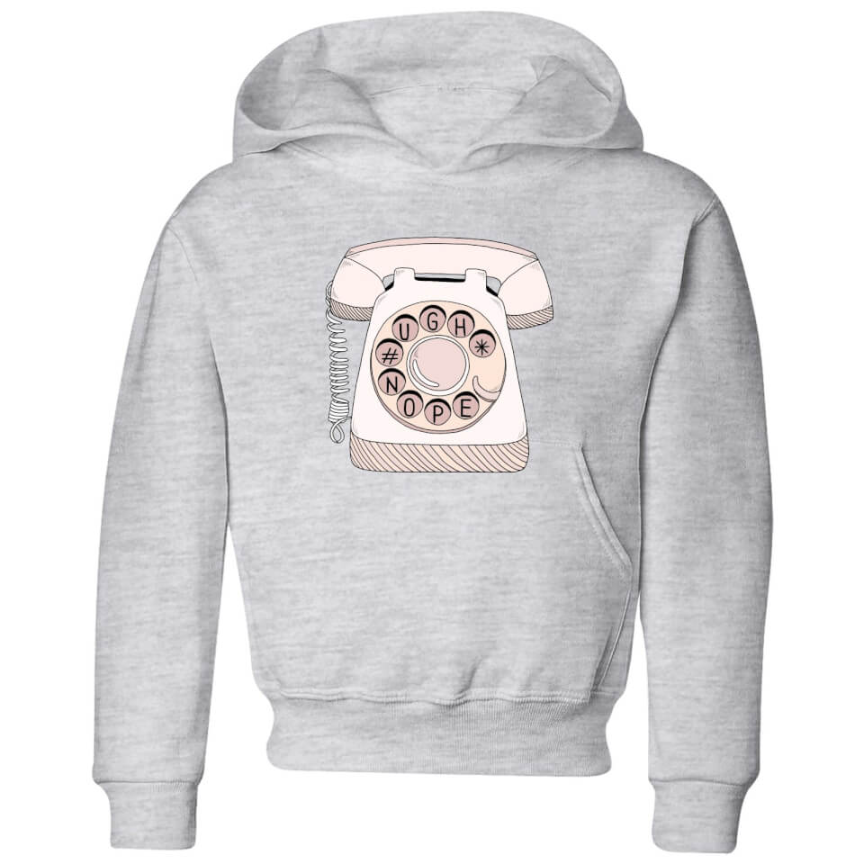 Barlena Phone Call Kids' Hoodie - Grey