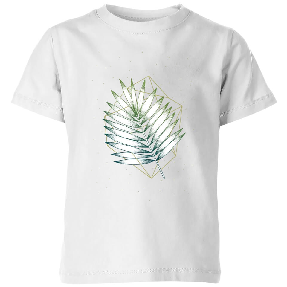 Barlena Geometry and Nature Kids' T-Shirt - White