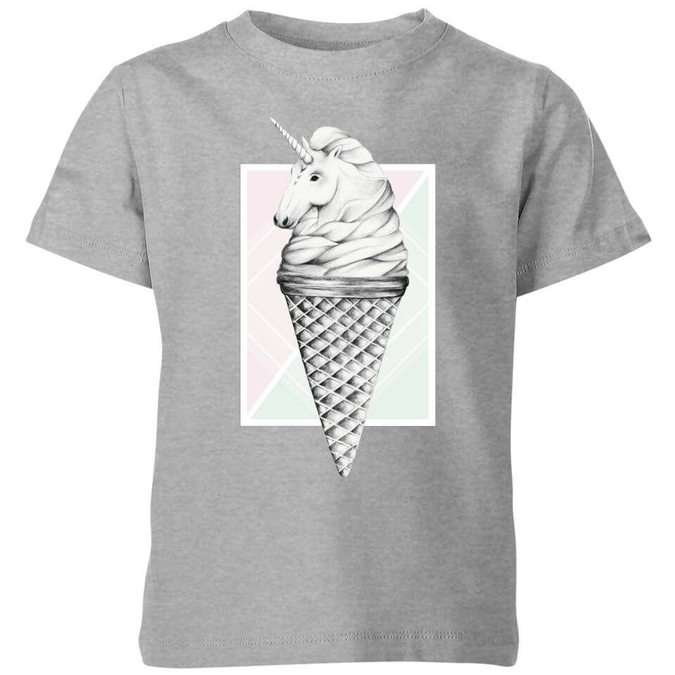 Barlena Unicone Kids' T-Shirt - Grey