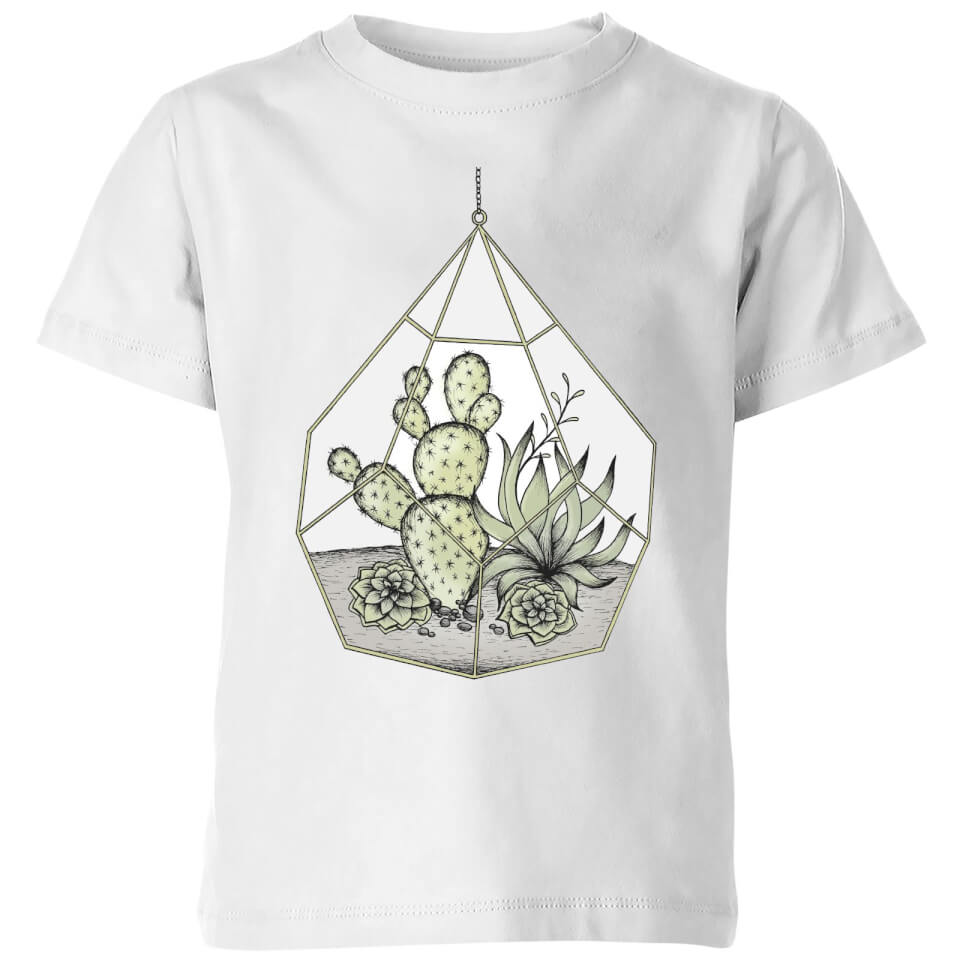 Barlena Succulent Terrarium Kids' T-Shirt - White