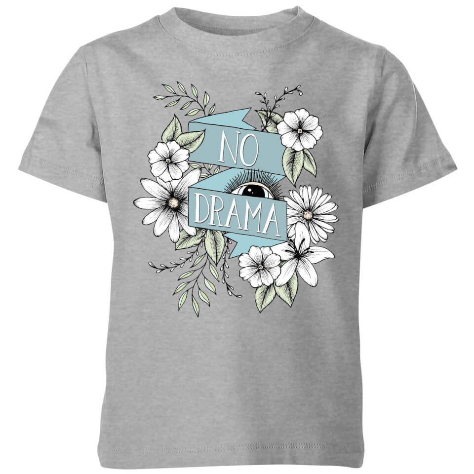 Barlena No Drama Kids' T-Shirt - Grey