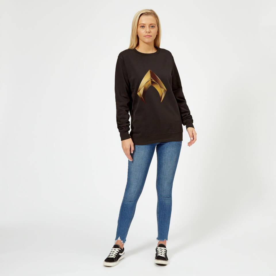 Aquaman Symbol Women's Sweatshirt - Black 1