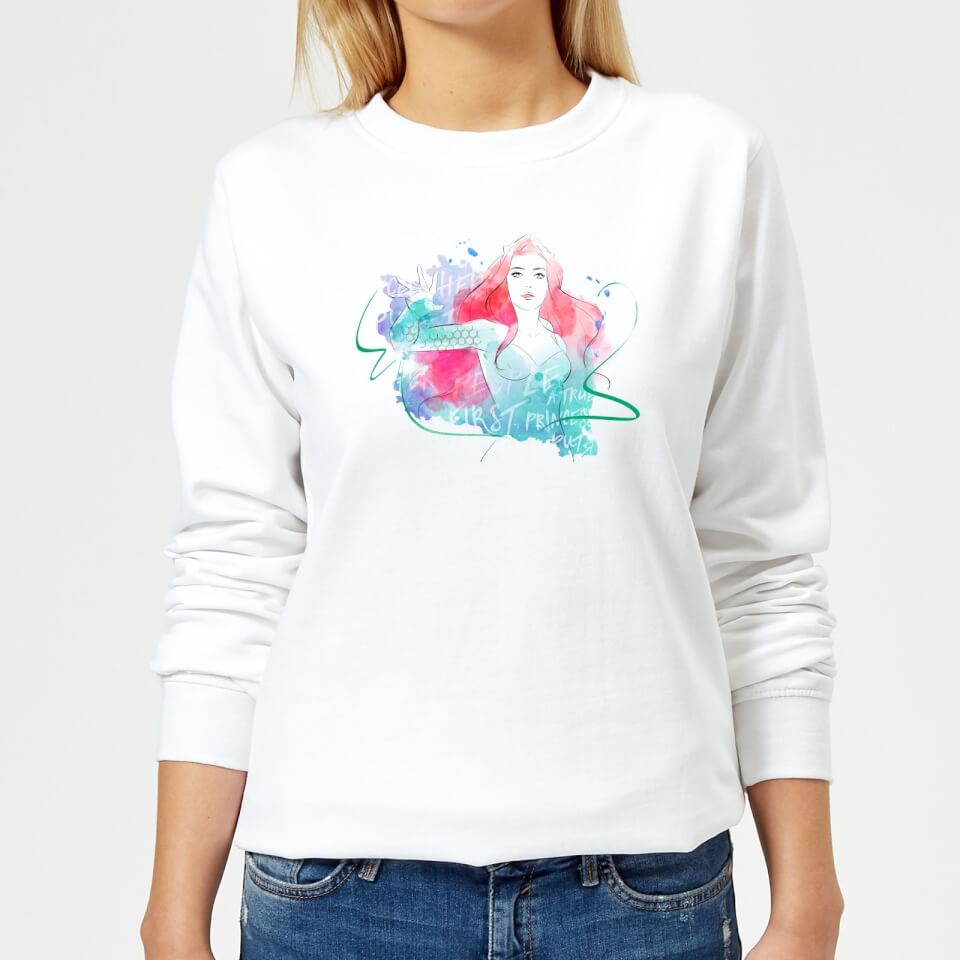 Aquaman Mera First Princess Women's Sweatshirt - White