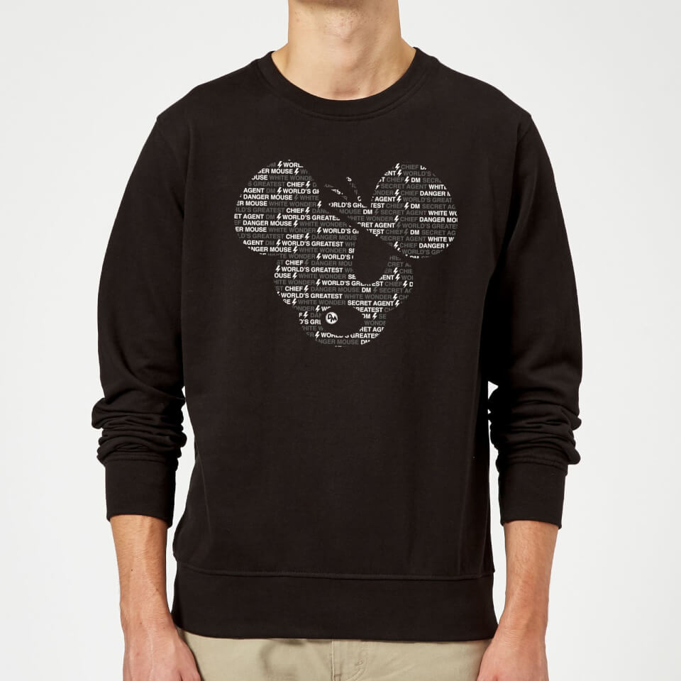 Danger Mouse Word Face Sweatshirt - Black