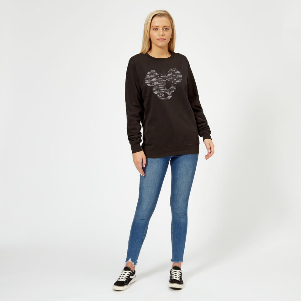 Danger Mouse Word Face Women's Sweatshirt - Black 1