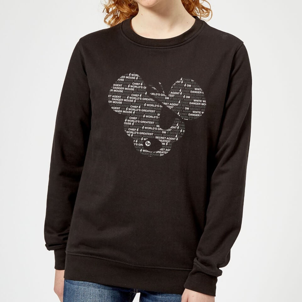 Danger Mouse Word Face Women's Sweatshirt - Black