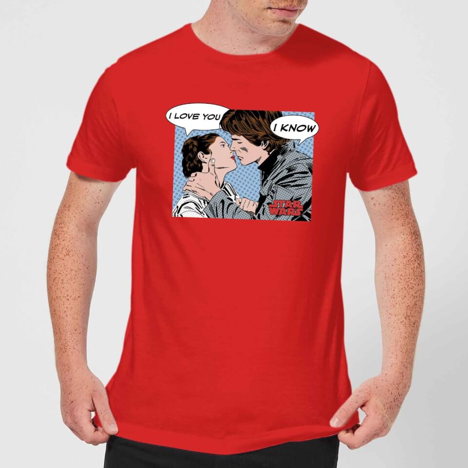Star Wars Leia Han Solo Love Men's T-Shirt - Red